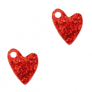 Colgantes Plexx corazón glitter Rojo ruby