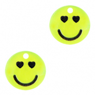 Colgantes Plexx smiley corazones Amarillo neón