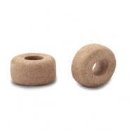 Abalorios de cerámica griega DQ 7mm Beige arena