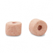 Abalorios de cerámica griega DQ 5mm Melocotón rojizo