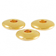 Abalorios metálicos DQ disco 6mm Dorado (sin níquel)