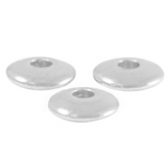 Abalorios met&aacute;licos DQ disco 6mm Plata vieja (sin n&iacute;quel)