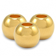 Abalorios met&aacute;licos DQ 3mm Dorado (sin n&iacute;quel)