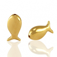 Abalorios metálicos DQ pez Dorado (sin níquel)