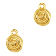 Colgantes met&aacute;licos DQ espiral Dorado (sin n&iacute;quel)