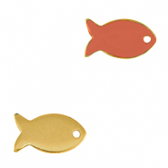 Colgantes met&aacute;licos DQ pez Dorado-rojo coral (sin n&iacute;quel)