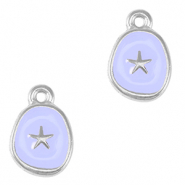 Colgantes met&aacute;licos DQ estrella de mar Plata vieja-p&uacute;rpura lavanda (sin n&iacute;quel)