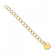 Fornituras metálicas DQ extención de cadena moneda 6mm Dorado (sin níquel)