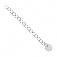 Fornituras metálicas DQ extención de cadena moneda 6mm Plata vieja (sin níquel)