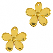 Colgantes met&aacute;licos DQ flor Dorado (sin n&iacute;quel)