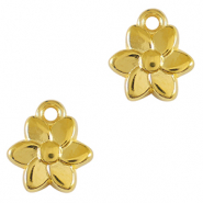 Colgantes met&aacute;licos DQ flor Dorado (sin n&iacute;quel)