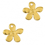 Colgantes met&aacute;licos DQ flor Dorado (sin n&iacute;quel)