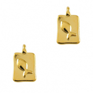 Colgantes metálicos DQ pez Dorado (sin níquel)