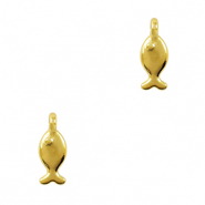 Colgantes metálicos DQ pez Dorado (sin níquel)