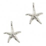 Colgantes metálicos DQ estrella de mar Plata vieja (sin níquel)