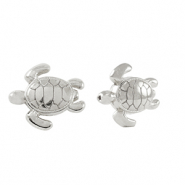 Abalorios metálicos DQ tortuga Plata vieja (sin níquel)