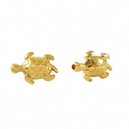 Abalorios metálicos DQ tortuga Dorado (sin níquel)