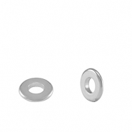Abalorios metálicos DQ anillo separador 9mm Plata vieja (sin níquel)