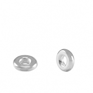 Abalorios metálicos DQ anillo separador 6mm Plata vieja (sin níquel)