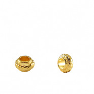 Abalorios metálicos DQ anillo separador Bali 6mm Dorado (sin níquel)