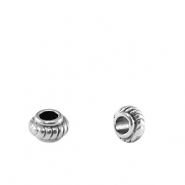 Abalorios metálicos DQ anillo separador Bali 6mm Plata vieja (sin níquel)