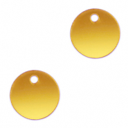 Colgantes llamativos 16mm Amarillo met&aacute;lico