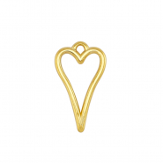 Colgantes met&aacute;licos DQ coraz&oacute;n Dorado
