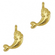 Colgantes metálicos DQ foca Dorado (sin níquel)