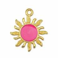 Colgantes met&aacute;licos DQ sol Rosa nacar-Dorado (sin n&iacute;quel)