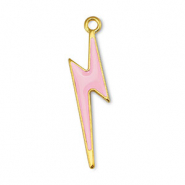 Colgantes met&aacute;licos DQ rel&aacute;mpago Rosa claro-Dorado (sin n&iacute;quel)