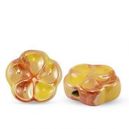 Abalorios de cerámica flor Amarillo cálido