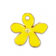 Colgantes metálicos DQ flor Dorado-amarillo (sin níquel)