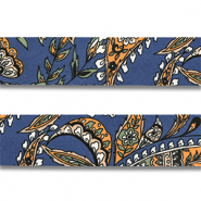 Bandana flor y hoja Azul