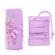 Estuche de joyas para viaje con flores Púrpura lila