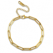 Pulseras Acero Inox eslabón Dorado