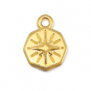 Colgantes met&aacute;licos DQ estrella Dorado (sin n&iacute;quel)