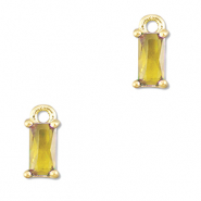 Colgantes de cristal rectángulo Amarillo-dorado