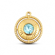 BY31® Colgantes Acero Inox redondos con anillo Dorado-agua