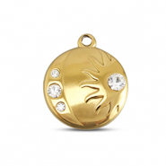 BY31® Colgantes Acero Inox luna & sol Dorado