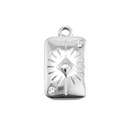 BY31® Colgantes Acero Inox carta de diamante Plateado