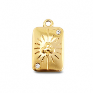 BY31® Colgantes Acero Inox carta de trébol Dorado