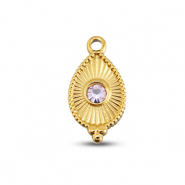 BY31® Colgantes Acero Inox gota Dorado-lila claro
