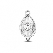 BY31® Colgantes Acero Inox gota Plateado-cristal