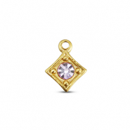 BY31® Colgantes Acero Inox rombo Dorado-lila claro