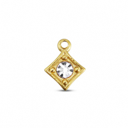 BY31® Colgantes Acero Inox rombo Dorado-cristal