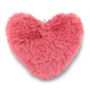 Colgantes llamativos Pomp&oacute;n coraz&oacute;n Rosa oscuro