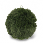 Colgantes llamativos Pomp&oacute;n Verde oliva oscuro
