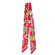 Bandana Pa&ntilde;uelo con coraz&oacute;n/cinturones de cuero Rojo-marr&oacute;n-gris claro