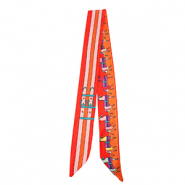 Bandana Pa&ntilde;uelo con caballo/l&iacute;neas rectas Rojo-rosado-naranja