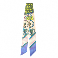 Bandana Pa&ntilde;uelo con estampado vibrante Rosa salm&oacute;n claro-amarillo-p&uacute;rpura
